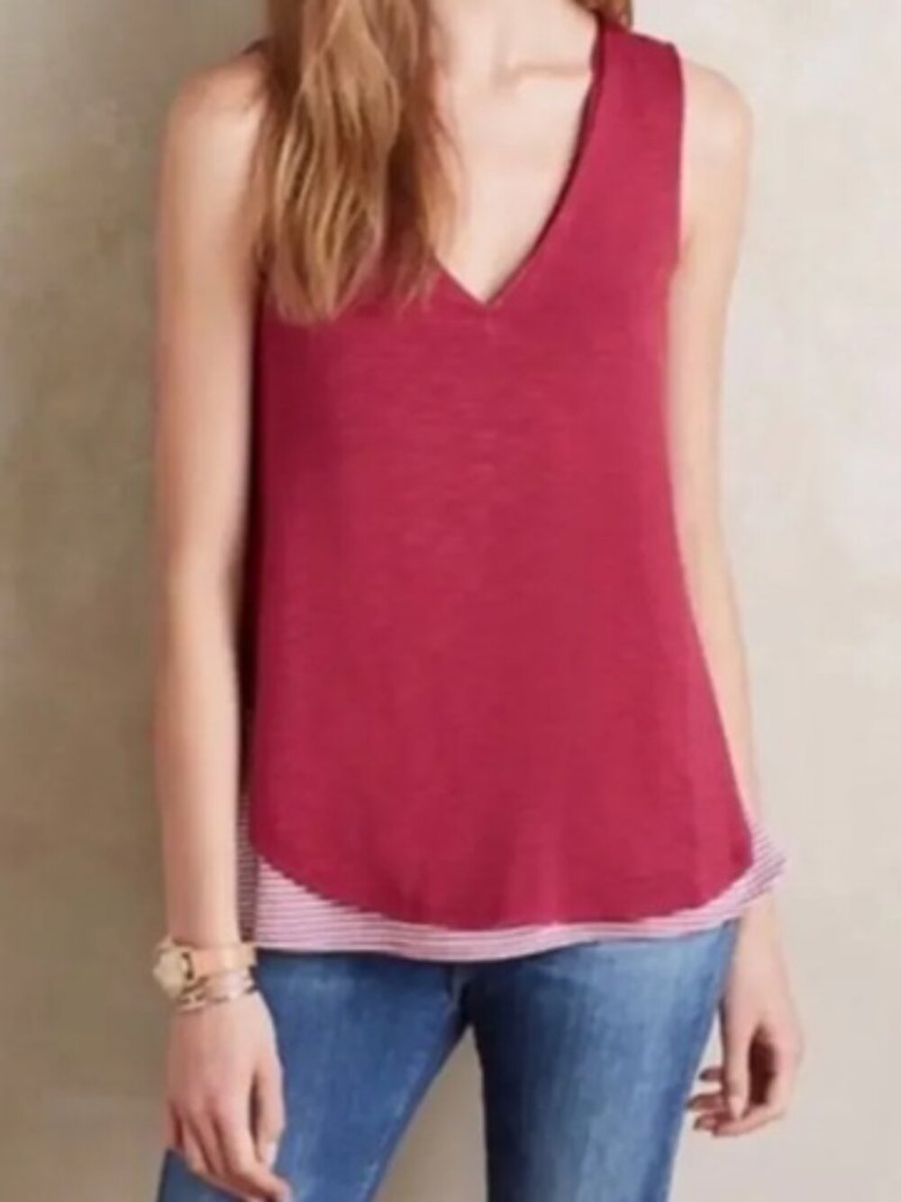 NWT Anthropologie Weekdays Layered Tank Size M